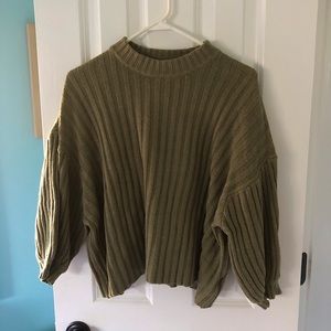 Urban Outfitters Lantern Sleeve Cropped Sweater